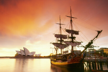 Sunrise ~ HMAV Bounty and Sydney Opera House ~ Sydney ~ NSW