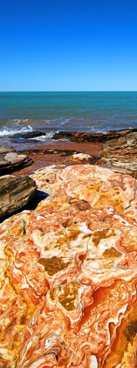 Coloured coastal rock formations ~ WA