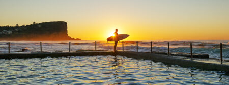 21035 Surfer sunrise - Avalon Beach - Sydney