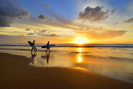 973 Surfing sunrise Cronulla beach Sydney